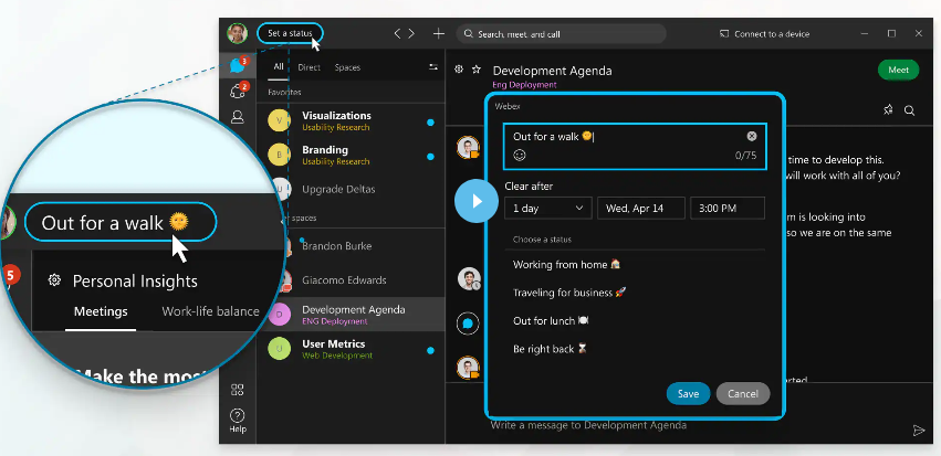 Webex Configurar Un Estado Personalizado MCM Telecom